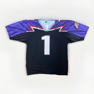 Vintage 2001 Detroit Fury AFL Arena Football League Jersey XL Black Purple USA